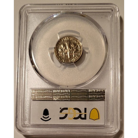 1970 Roosevelt Dime Reverse of 1968 FS-901 MS64 PCGS - Picture 2 of 4
